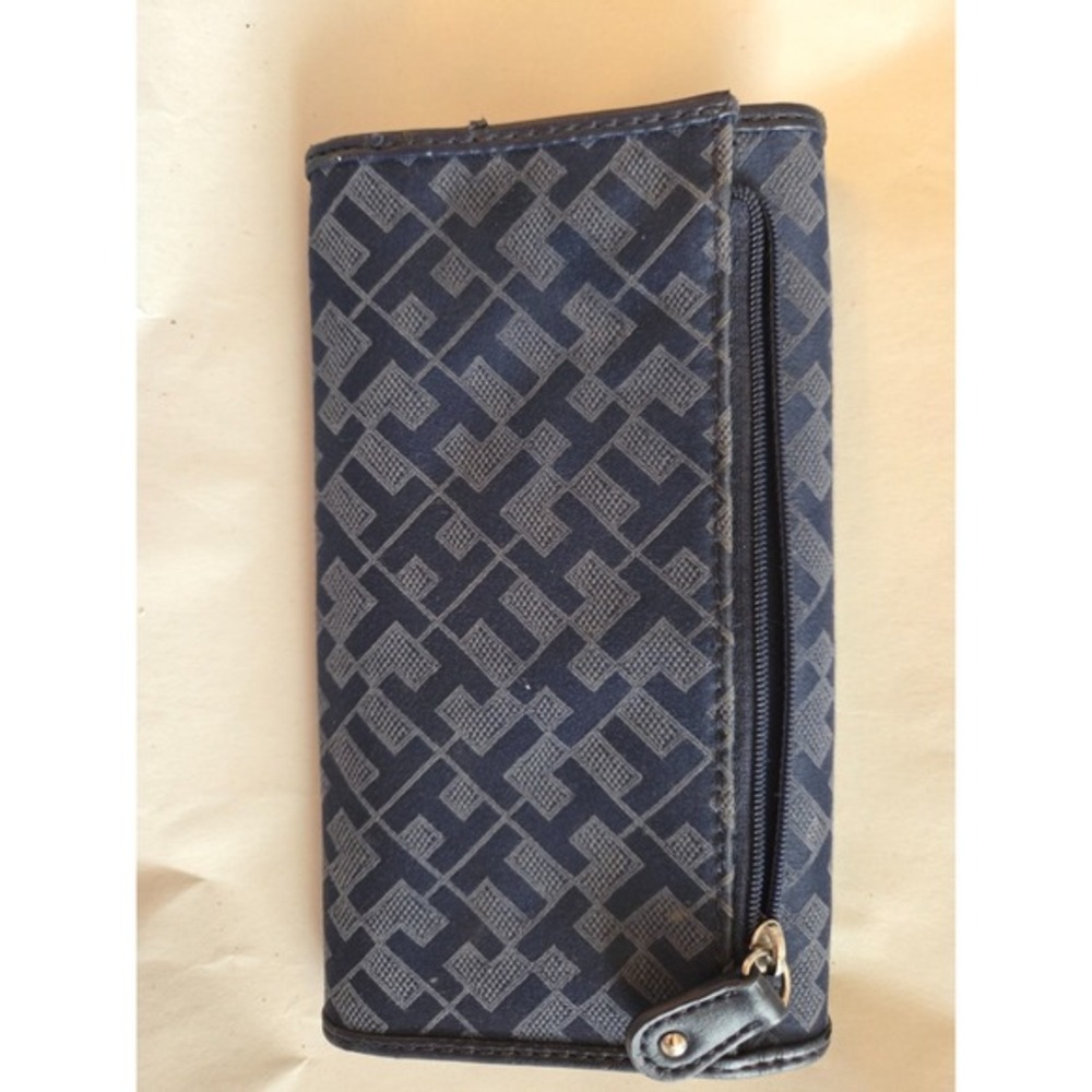 Tommy Hilfiger Blue Women's Genuine Wallet‎ Trifold Check Organizer Used - Picture 4 of 5